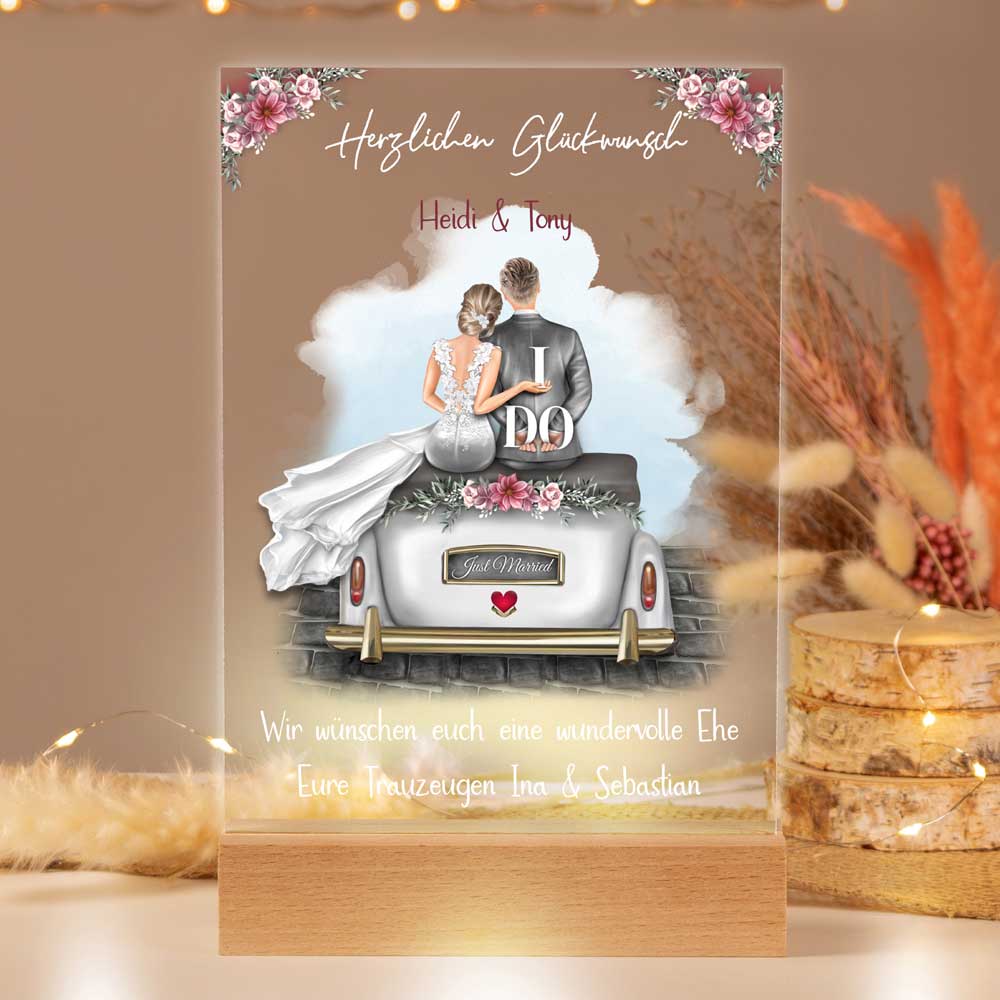 Personalisiertes Bild auf Acrylglas "Brautpaar #1"