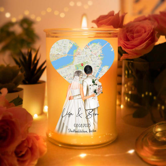 Personalisierte Duftkerze "Brautpaar #2"