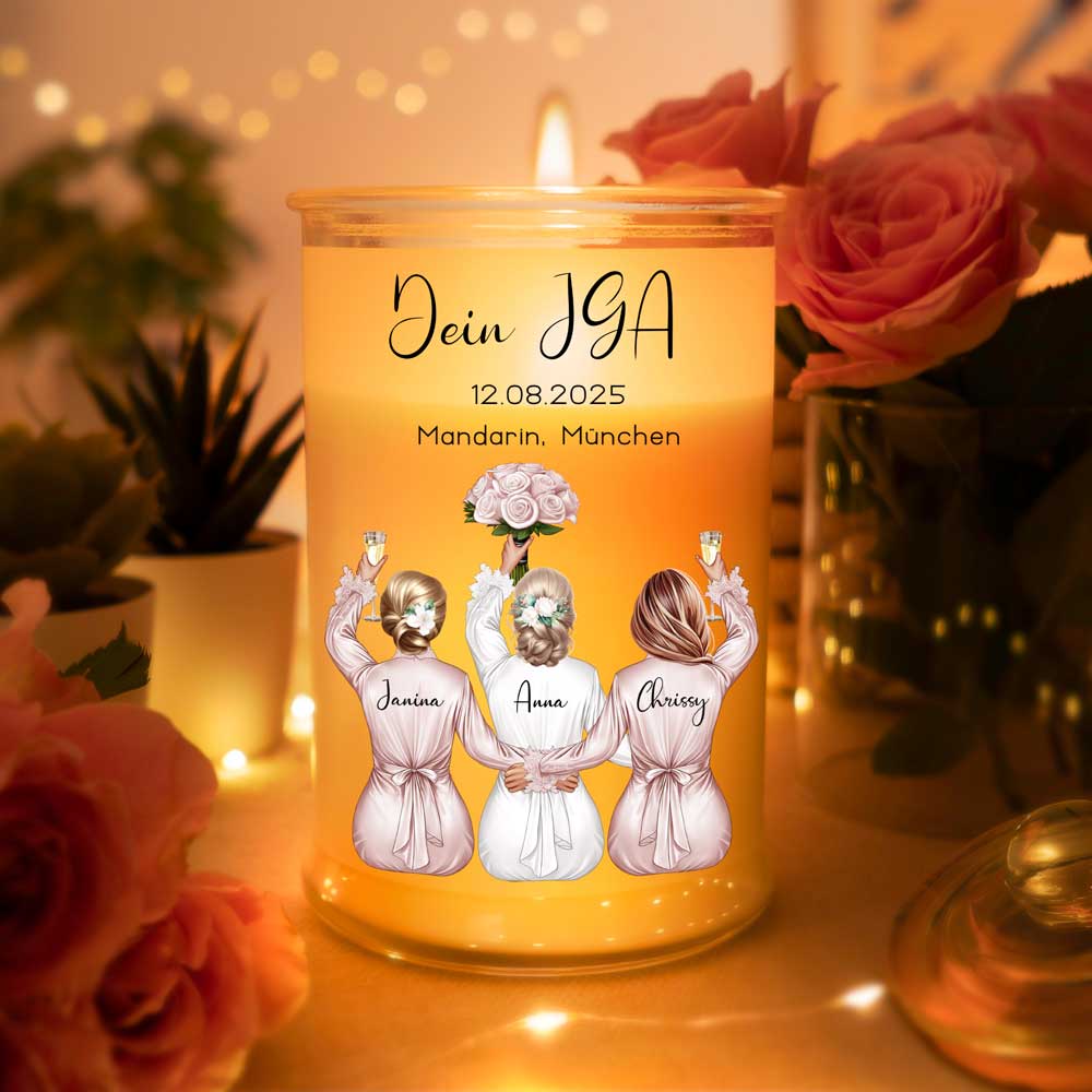 Personalisierte Duftkerze "Junggesellenabschied JGA #1"