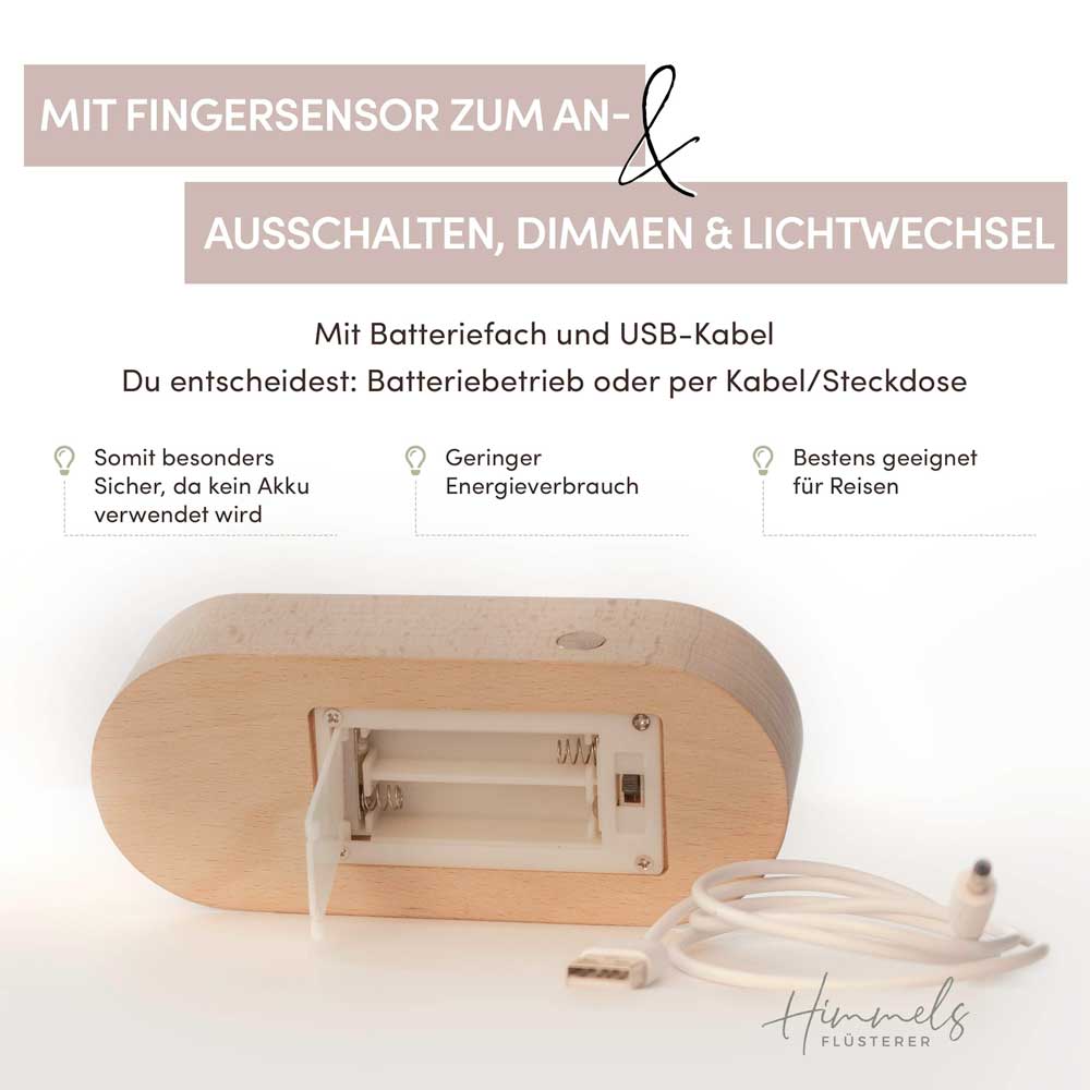 Personalisierte Nachtlampe als Geschenk für Kinder | Nachtlicht mit Namen