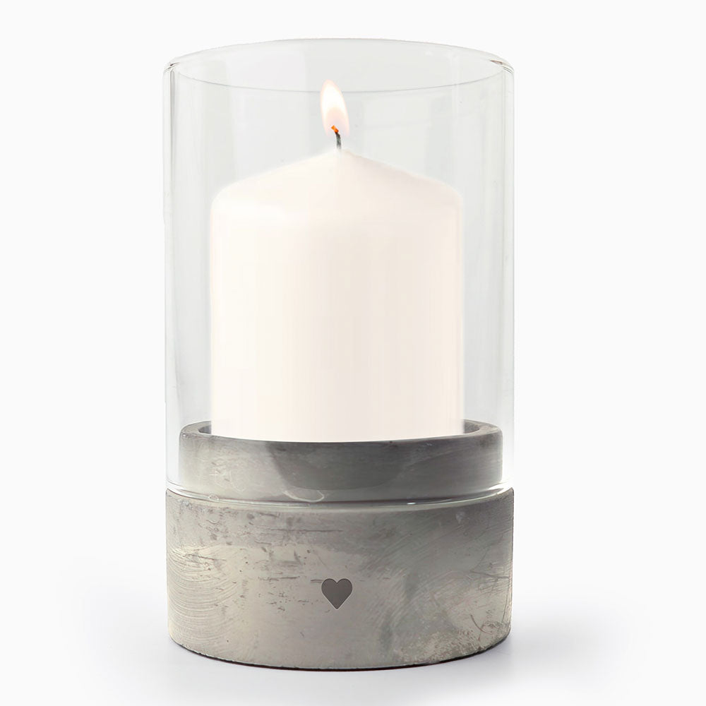 Windlicht - Deco mit Liebe | Betonsockel | Gravur Spruch