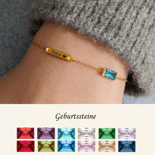 Gravur-Armband mit Geburtsstein | Dein Armband für Deinen Geburtsmonat
