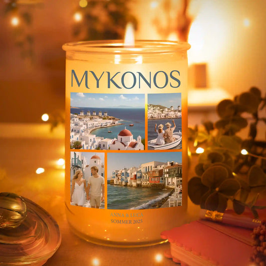 Personalisierte Duftkerze "Unser Urlaub #2"