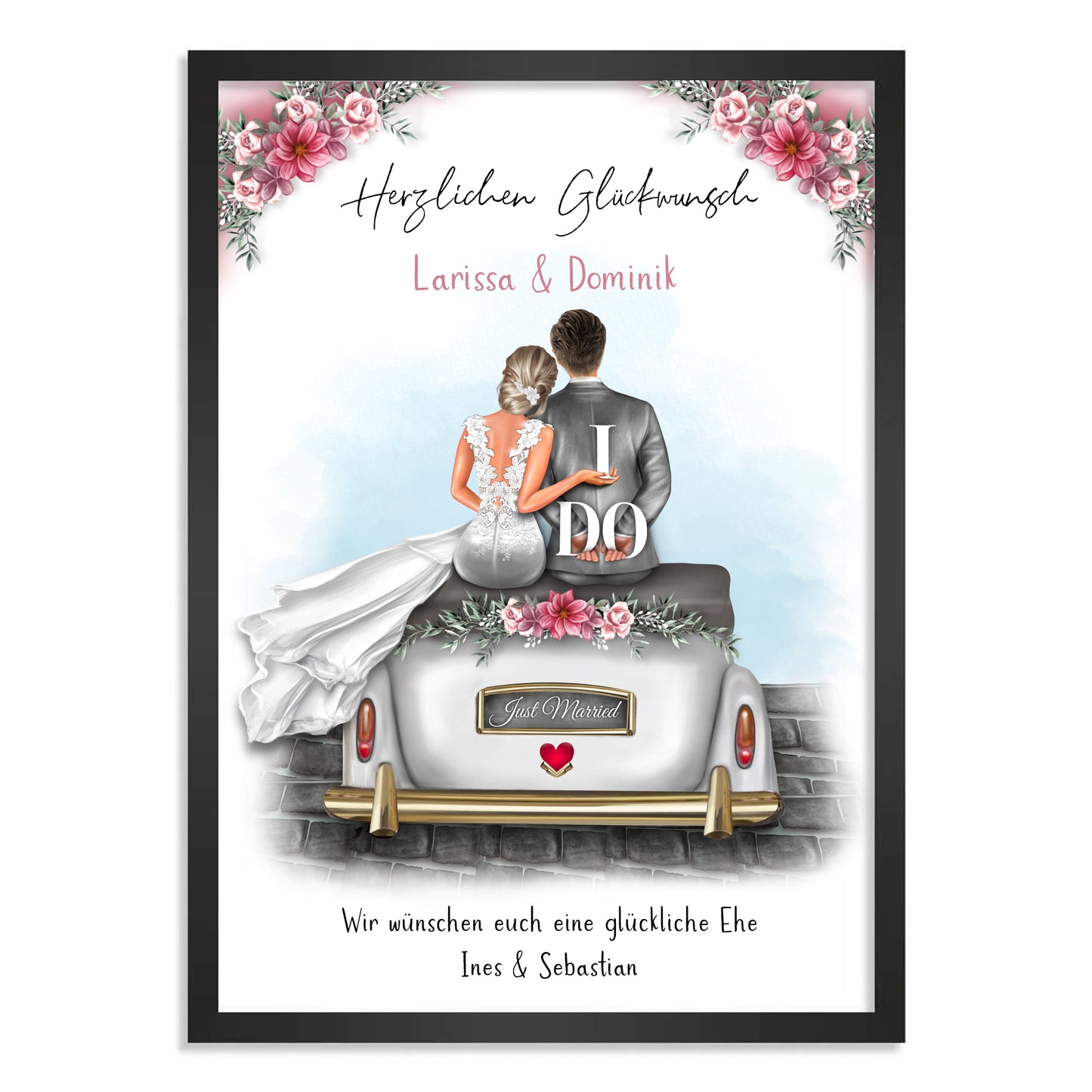 Personalisiertes Poster "Brautpaar #1"