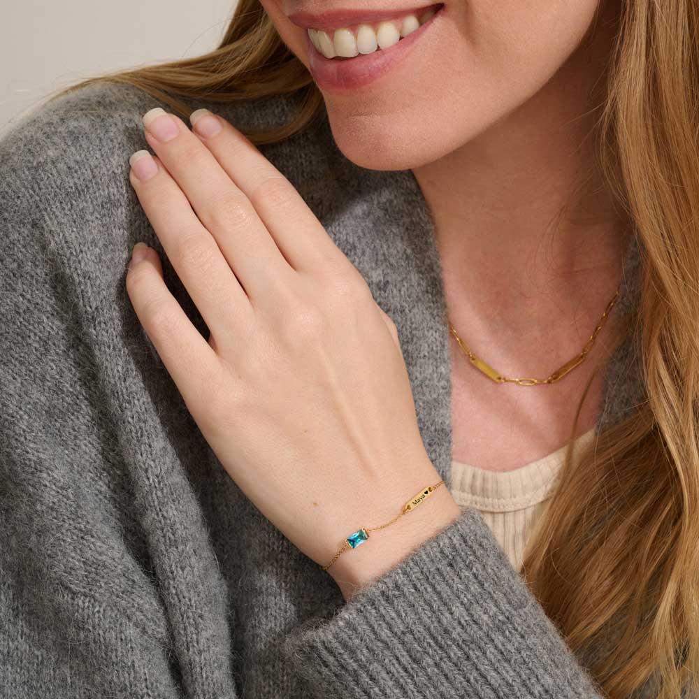 Gravur-Armband mit Geburtsstein | Dein Armband für Deinen Geburtsmonat