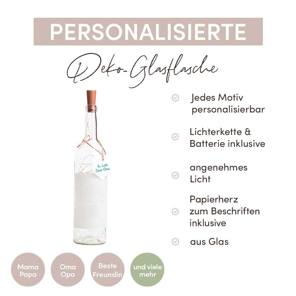 Personalisierte Lichterflasche "Beste Freundin #1"
