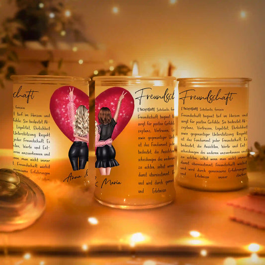 Personalisierte Duftkerze "Definition unserer Freundschaft"