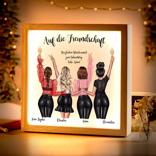 Beleuchteter Bilderrahmen inkl. personalisiertem Bild "Beste Freundin #1"
