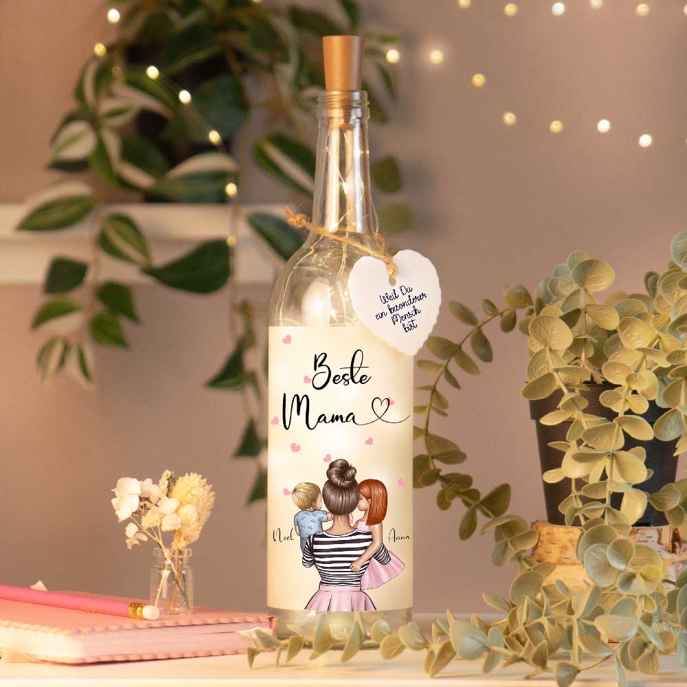 Personalisierte Lichterflasche "My Family #2"