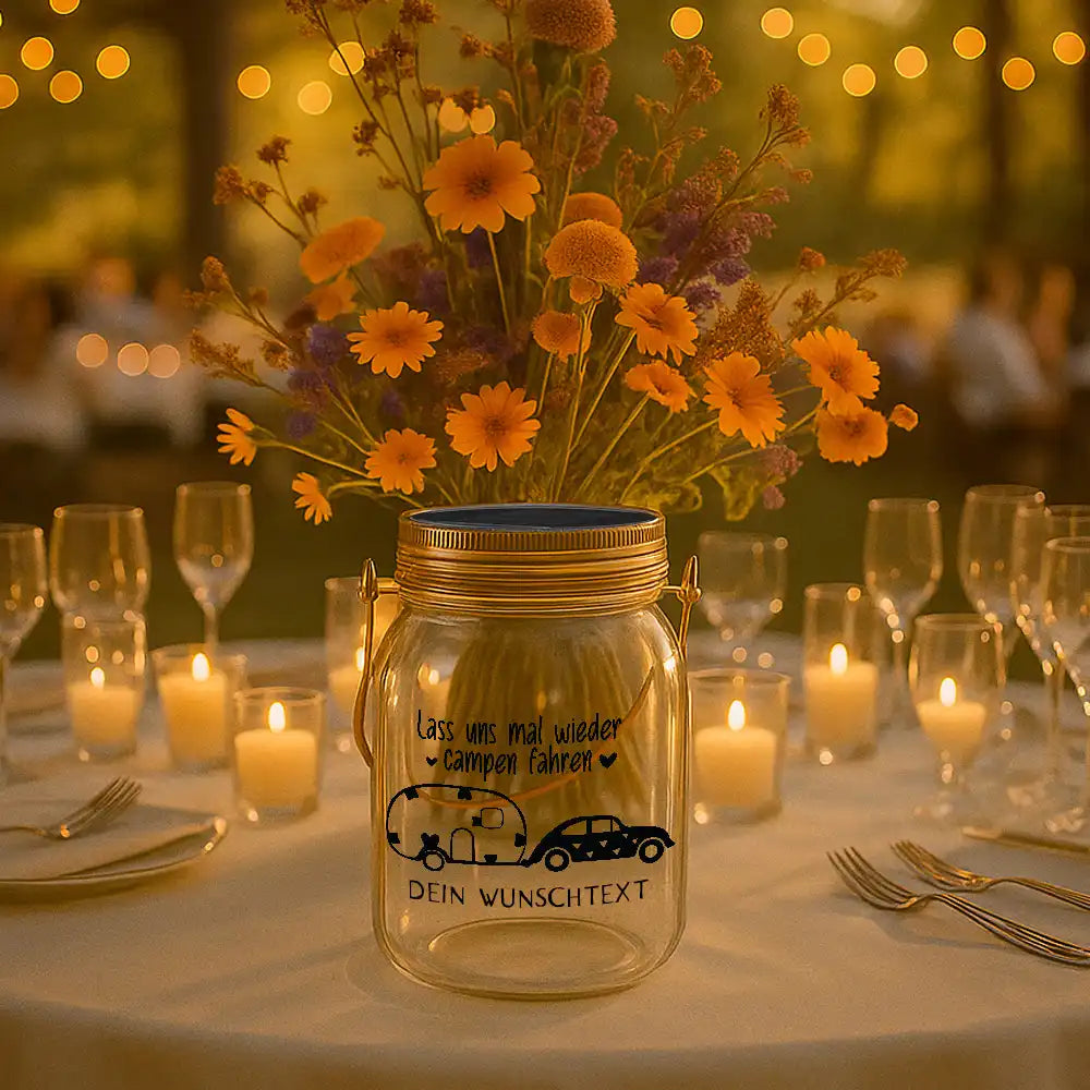 Personalisiertes Solarlaterne "Camping"