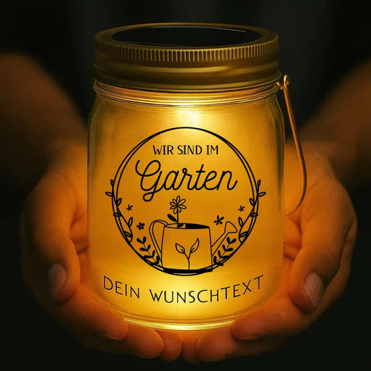 Personalisiertes Solarlaterne "Unser Garten"