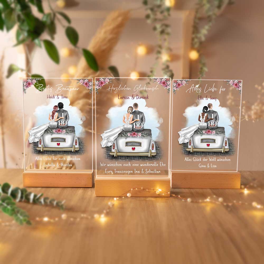 Personalisiertes Bild auf Acrylglas "Brautpaar #1"