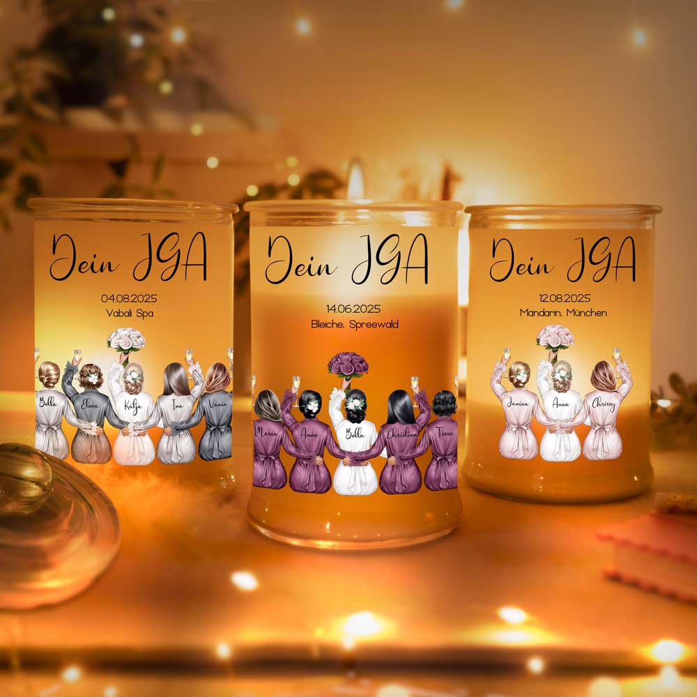 Personalisierte Duftkerze "Junggesellenabschied JGA #1"