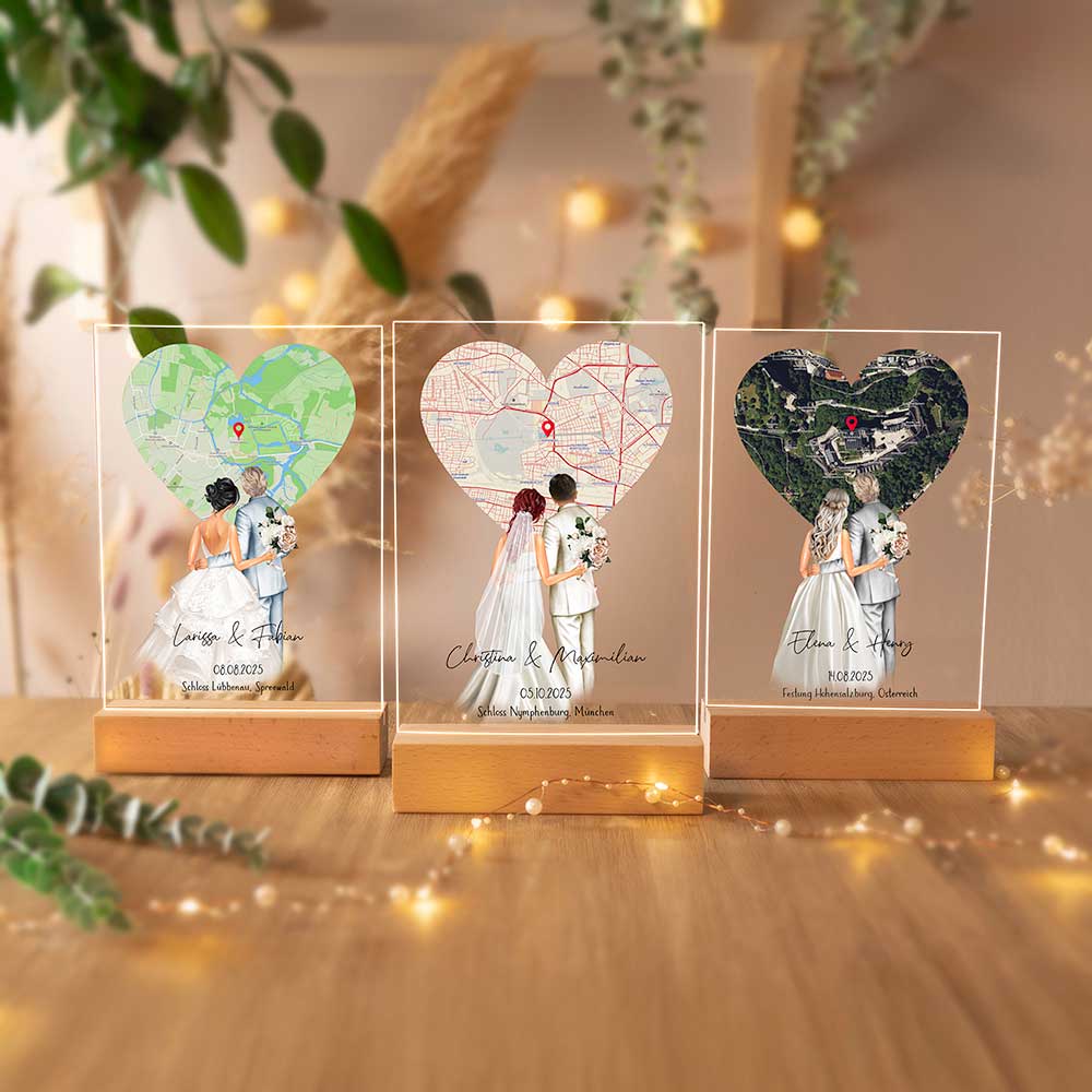 Personalisiertes Bild auf Acrylglas "Brautpaar #2"