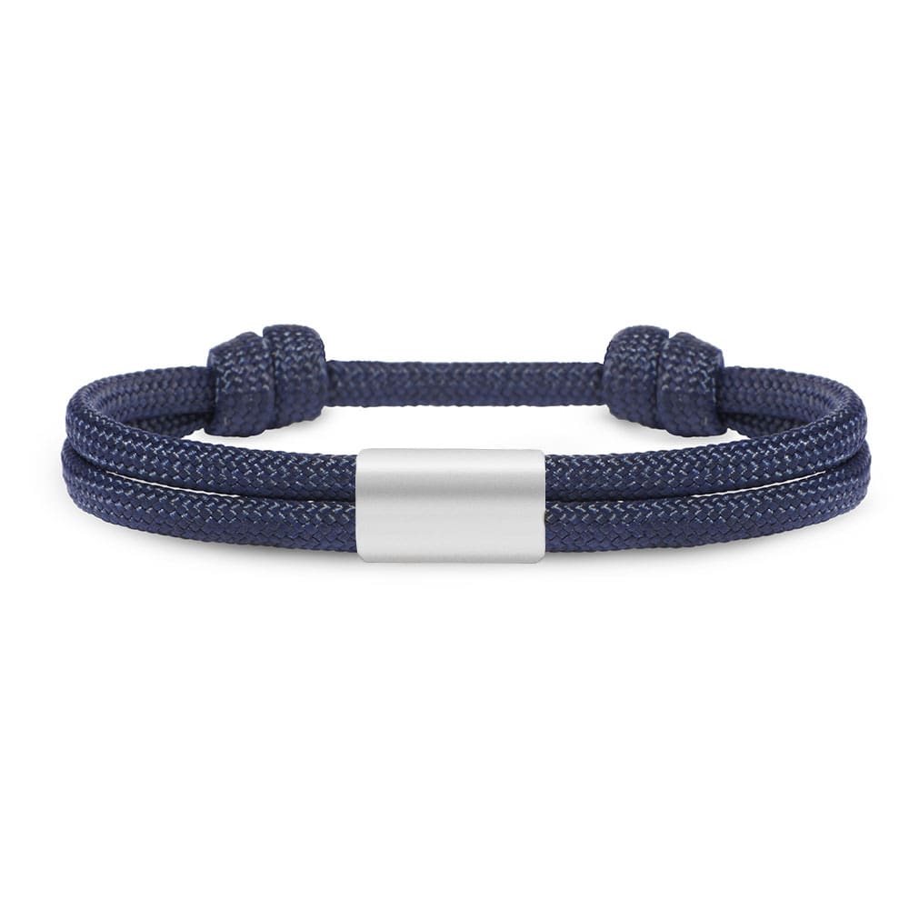 Partner-Armband: Segeltau Armband mit individueller Wunschgravur