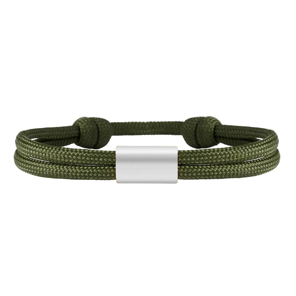 Partner-Armband: Segeltau Armband mit individueller Wunschgravur