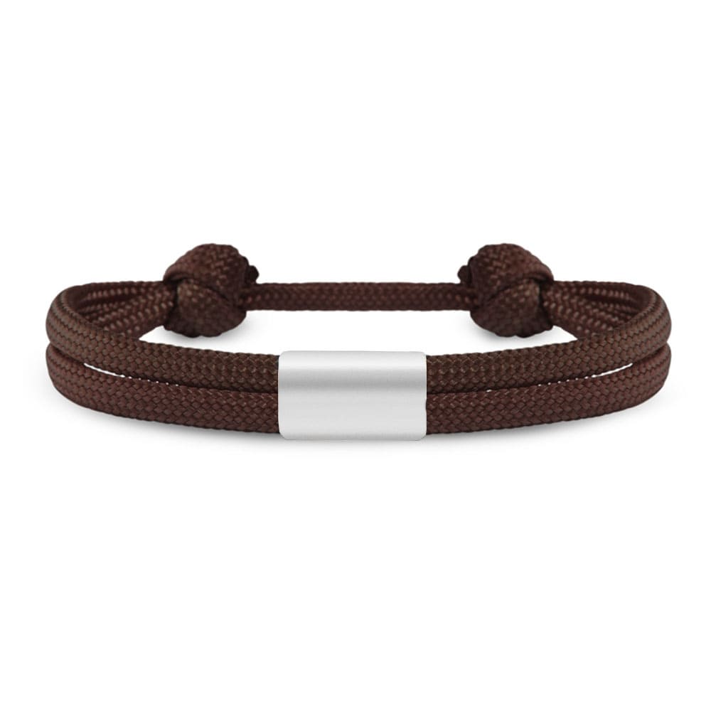 Partner-Armband: Segeltau Armband mit individueller Wunschgravur
