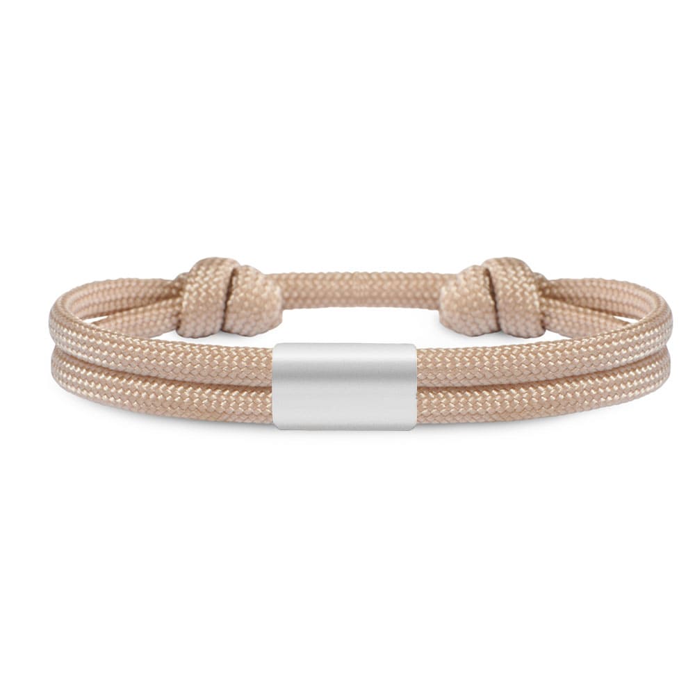 Partner-Armband: Segeltau Armband mit individueller Wunschgravur