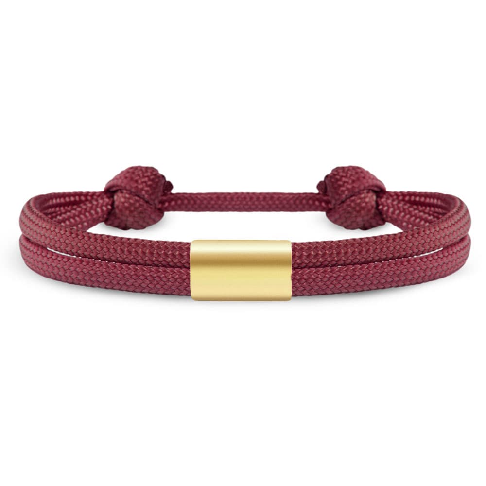 Partner-Armband: Segeltau Armband mit individueller Wunschgravur