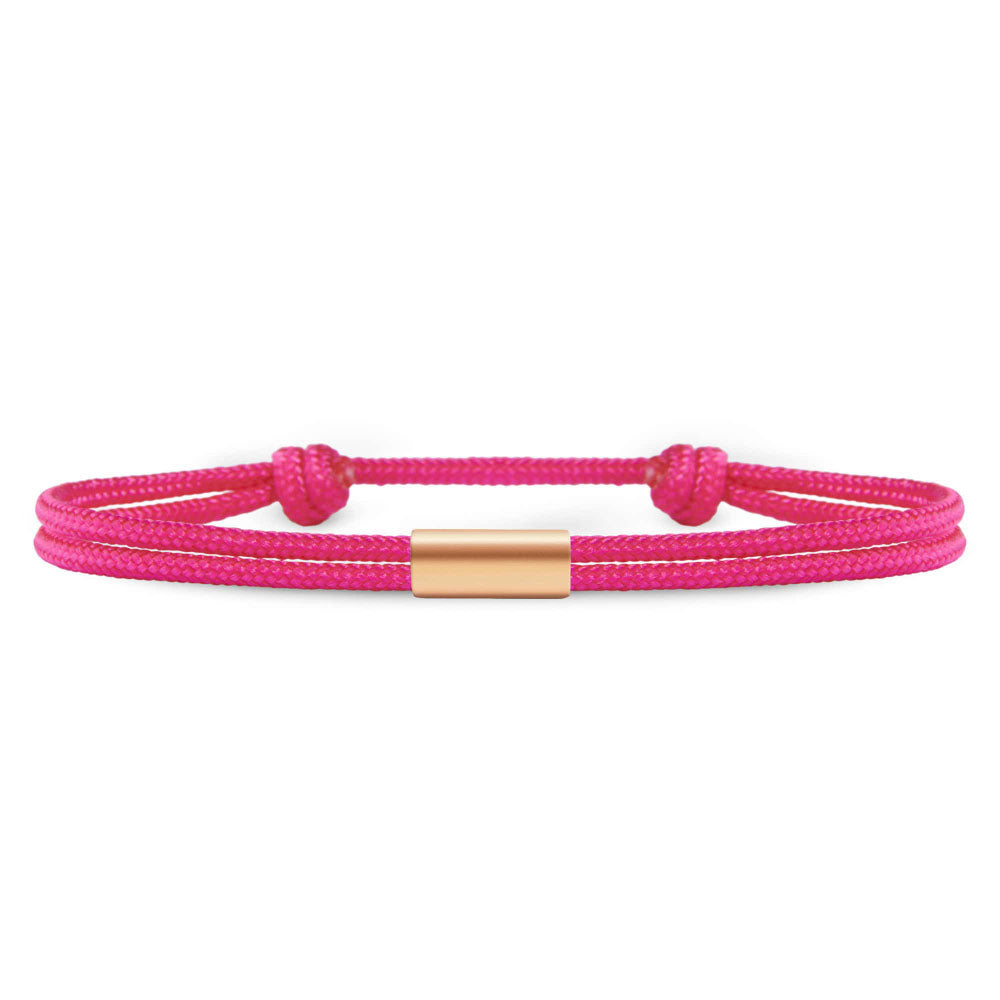 Für Damen: Dezentes Segeltau Armband #3 mit Wunschgravur