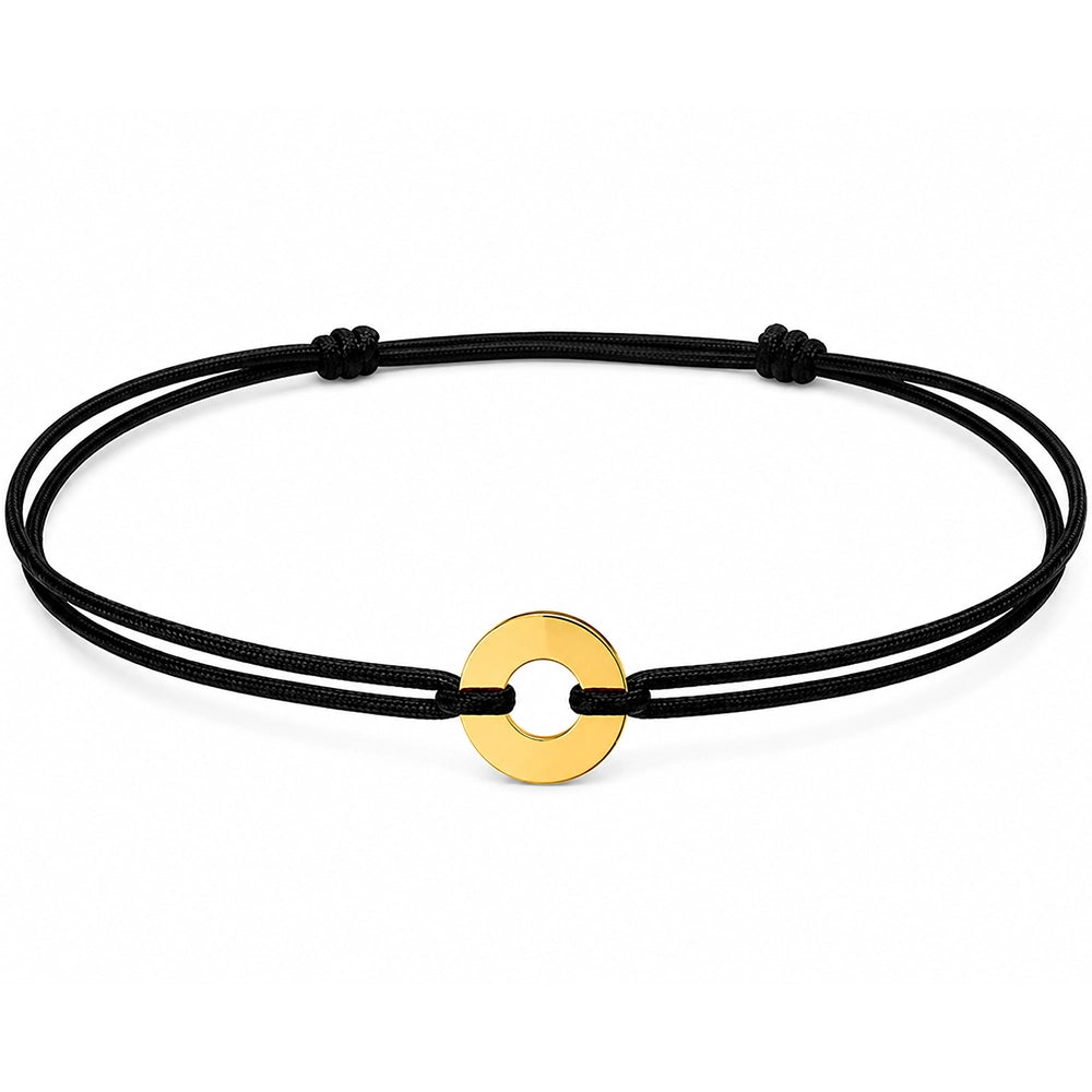 Für Herren: Dezentes Segeltau-Gravur-Armband "Circle"