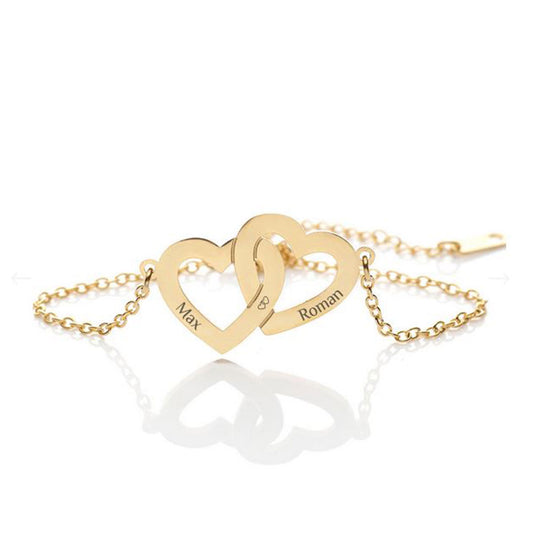 Gravur-Armband "vereinte Herzen"