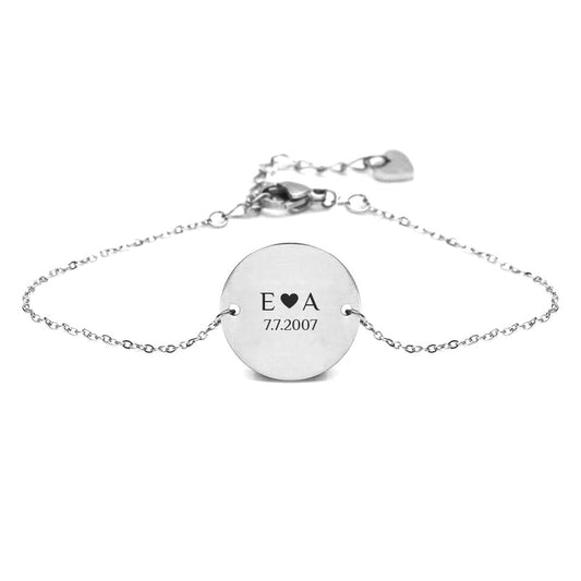 Gravur-Armband mit Memory-Coin