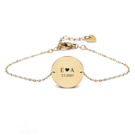 Gravur-Armband mit Memory-Coin