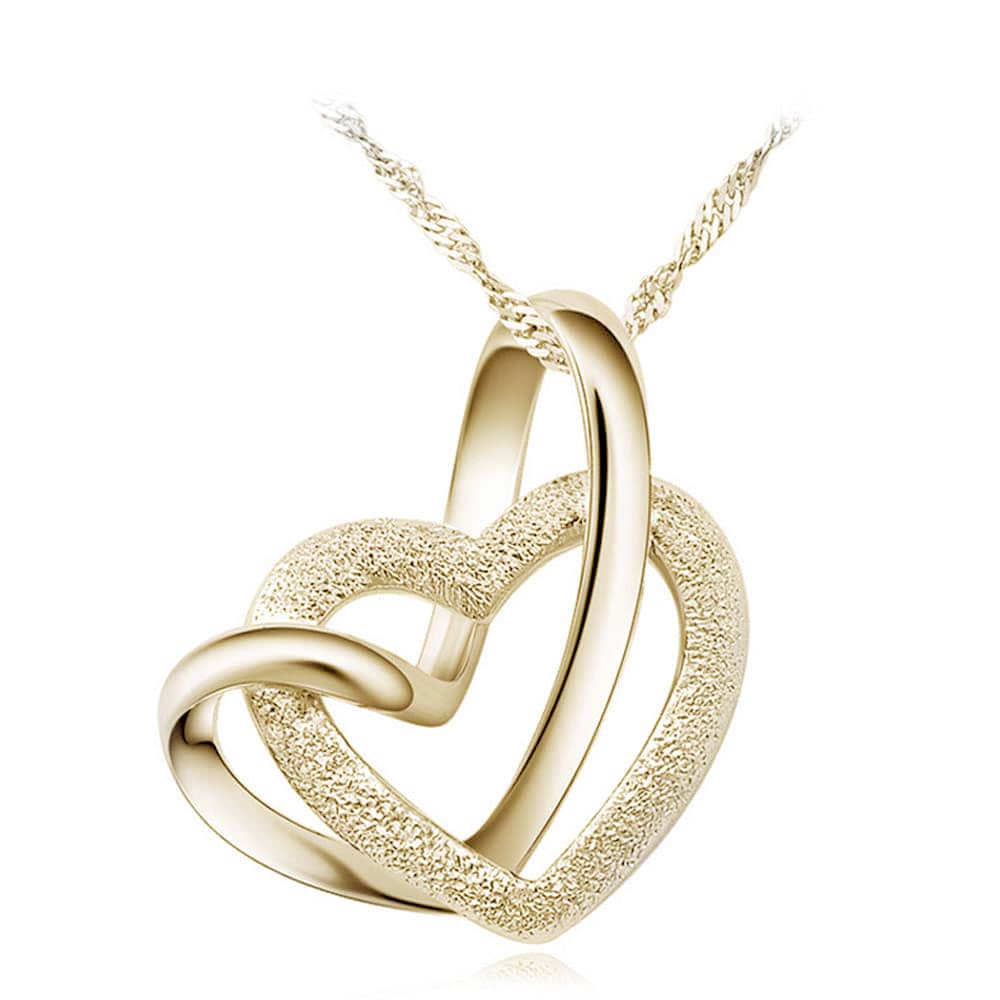 Gravur-Halskette "verschlungene Herzen"