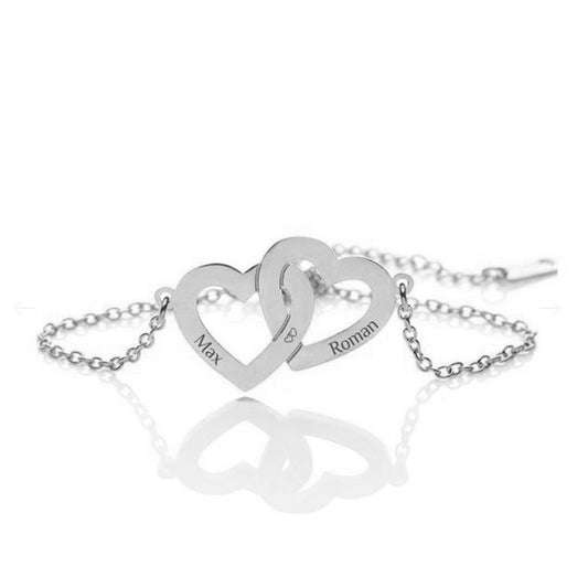 Gravur-Armband "vereinte Herzen"