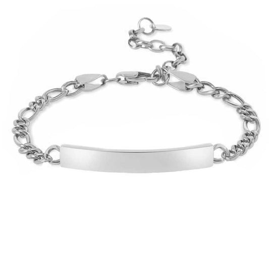 Gravur-Panzerketten-Armband für Damen