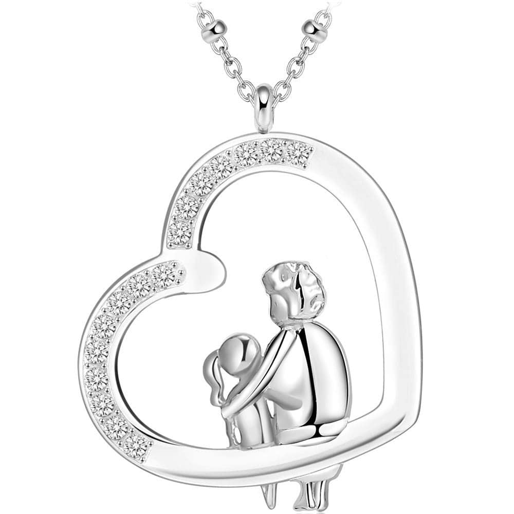 Herz-Halskette mit Gravur "Oma & Enkelin" | Personalisiertes Geschenk | Oma | Enkelin