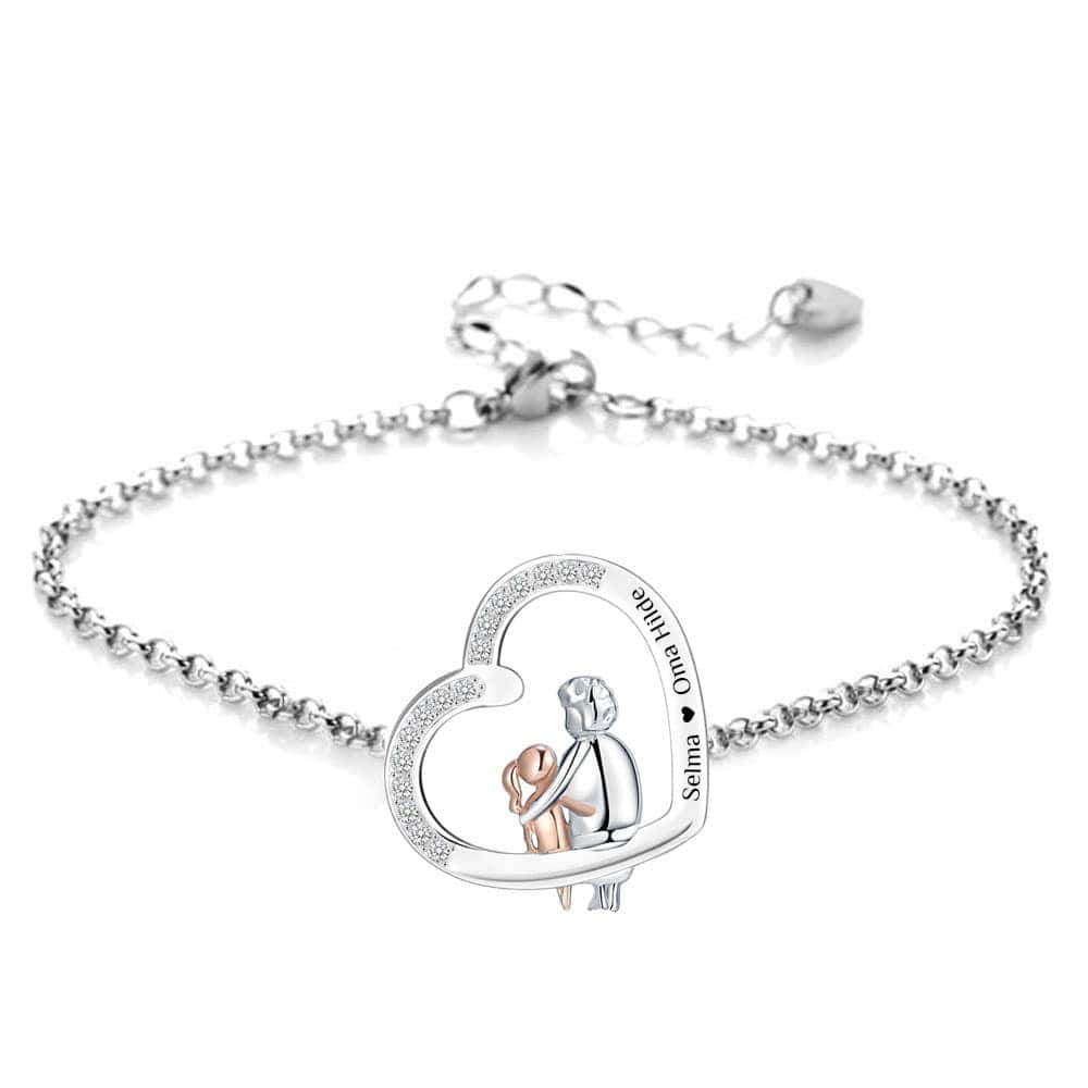 Herz-Armband mit Gravur "Oma" | Personalisiertes Geschenk | Oma | Enkelin