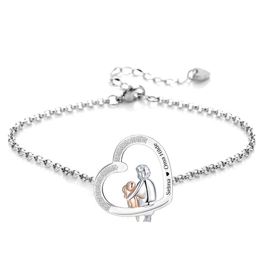 Herz-Armband mit Gravur "Oma" | Personalisiertes Geschenk | Oma | Enkelin