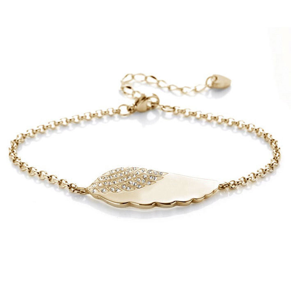 Engelsflügel-Armband für persönliche Gravur