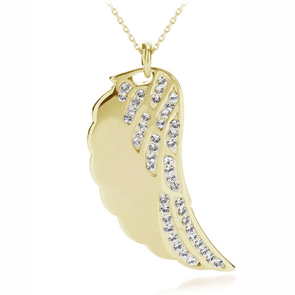 Engelsflügel-Halskette für persönliche Gravur