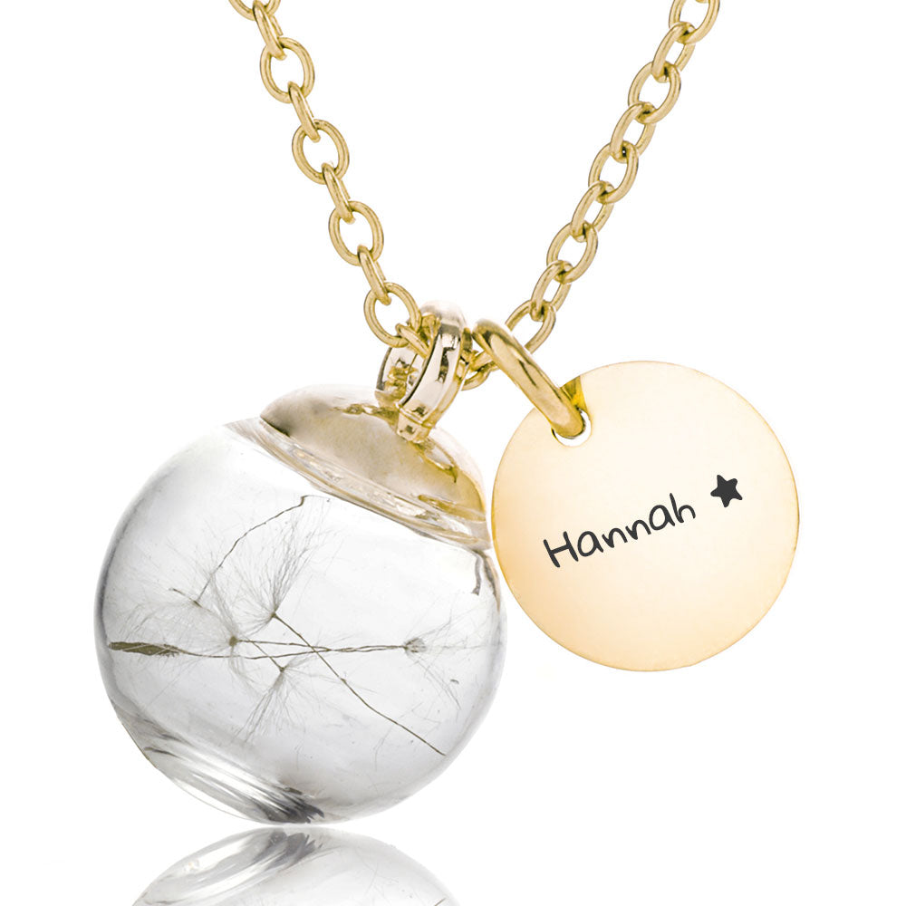 Gravur-Halskette "Pusteblume"