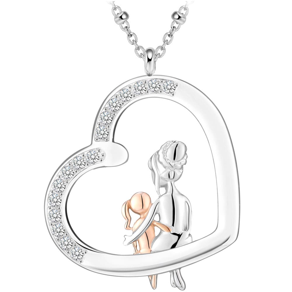 Herz-Halskette mit Gravur "Mama & Tochter" | Personalisiertes Geschenk | Mama | Tochter