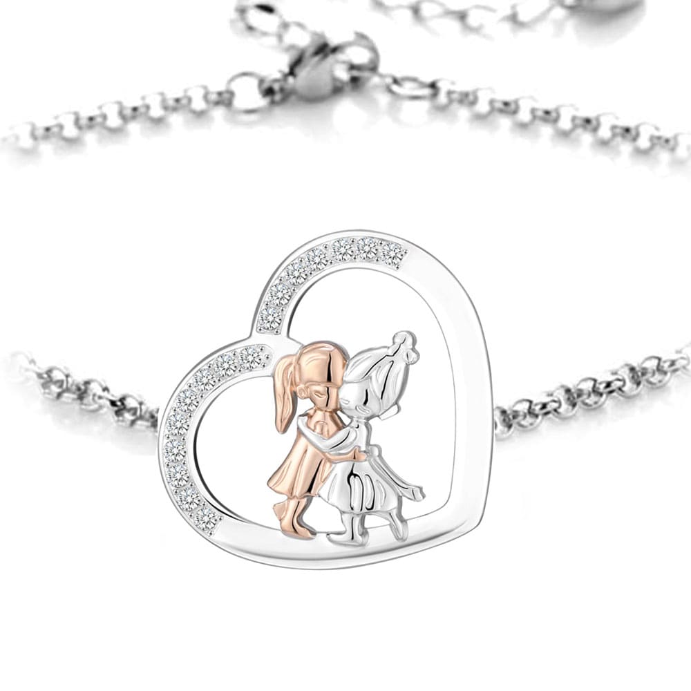 Herz-Armband mit Gravur "Schwesterherz & Beste Freundin" | Personalisiertes Geschenk | Beste Freundin | Schwester
