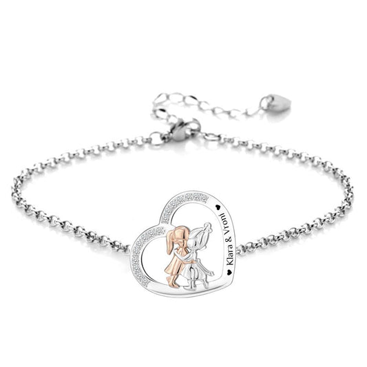 Herz-Armband mit Gravur "Schwesterherz & Beste Freundin" | Personalisiertes Geschenk | Beste Freundin | Schwester