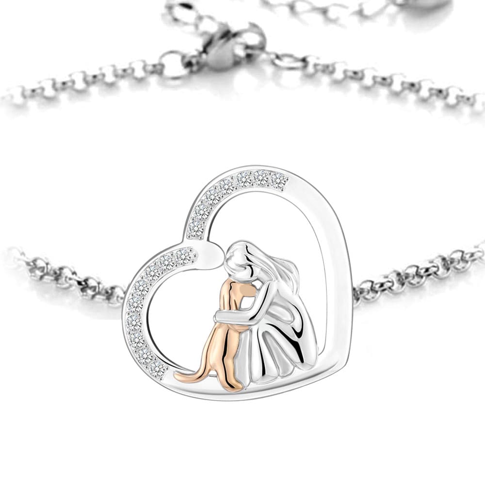 Herz-Armband mit Gravur "I ♥ mein Hündchen" | Personalisiertes Geschenk | Haustier | Herrchen | Frauchen