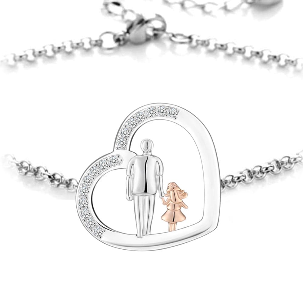 Herz-Armband mit Gravur "Papa & Tochter" | Personalisiertes Geschenk | Papa | Tochter