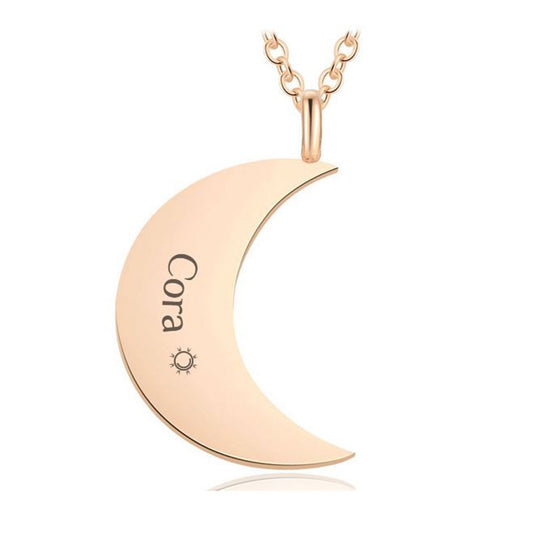 Mond-Halskette mit individueller Wunschgravur
