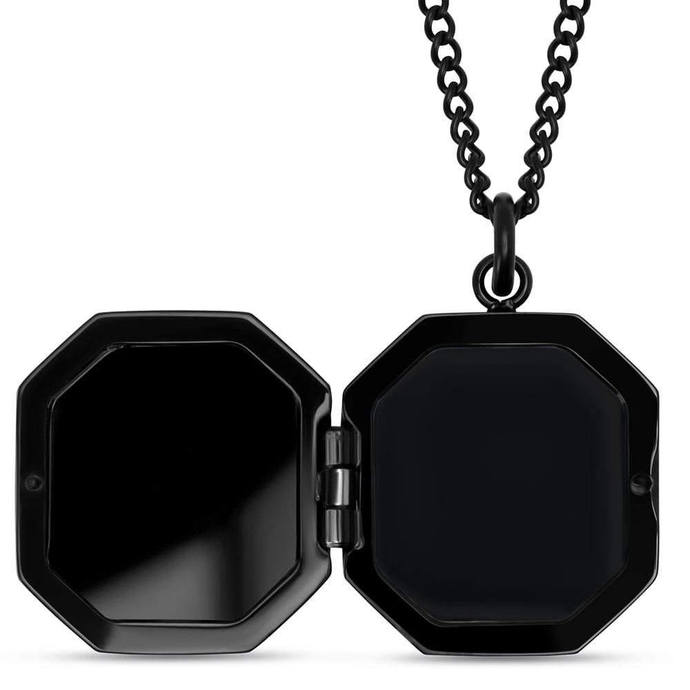 Für Herren: Fotomedaillon-Halskette "Oktagon"