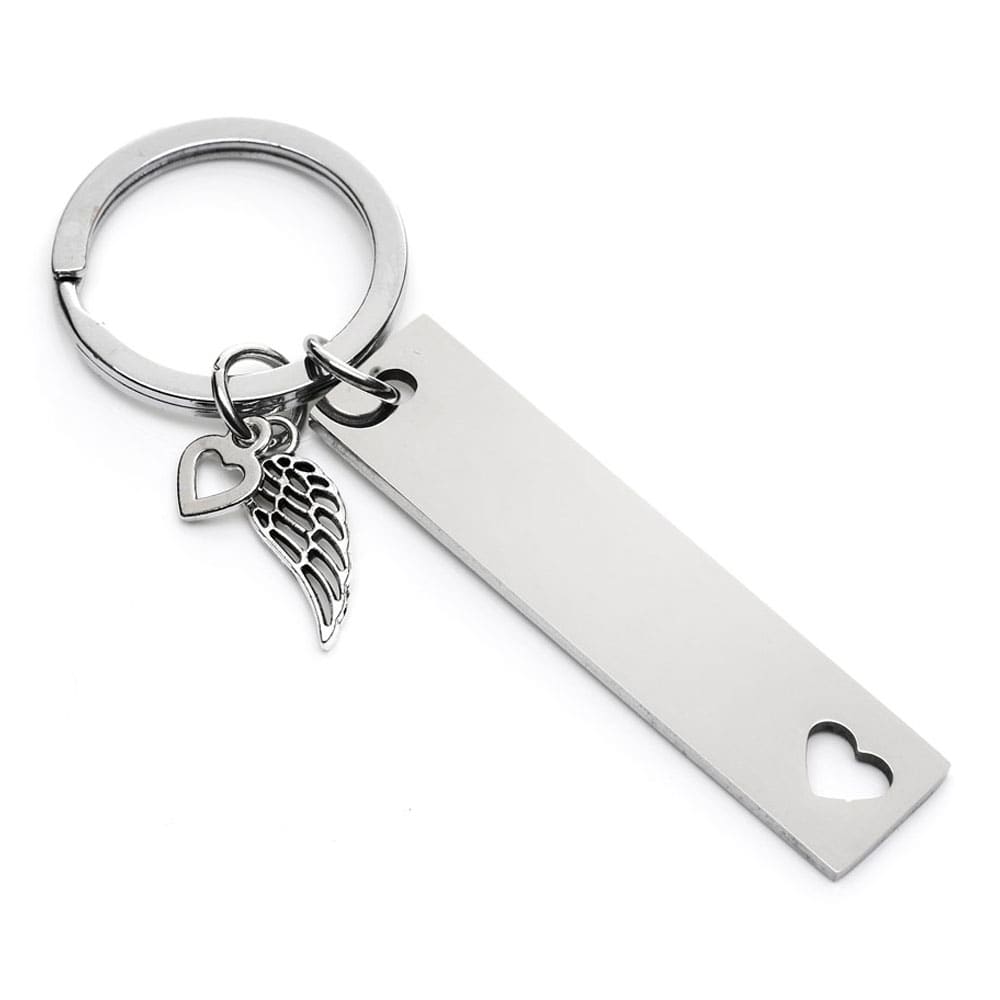 Gravur-Schlüsselanhänger mit kleinem Engelsflügel