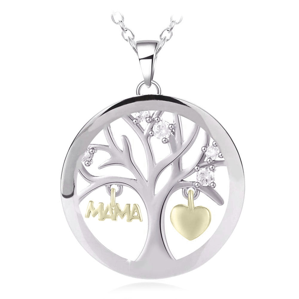 Lebensbaum Gravur-Halskette "Mama"