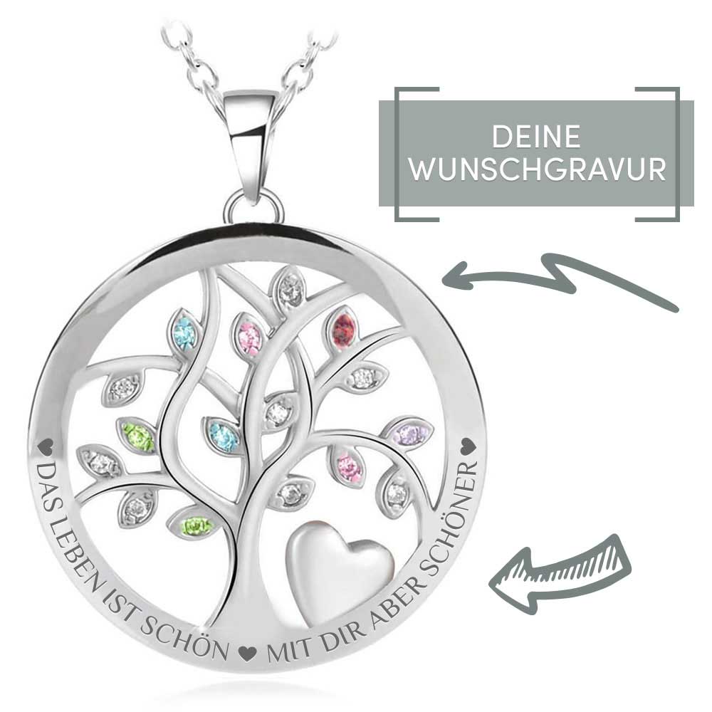 Lebensbaum Gravur-Halskette "Liebe"