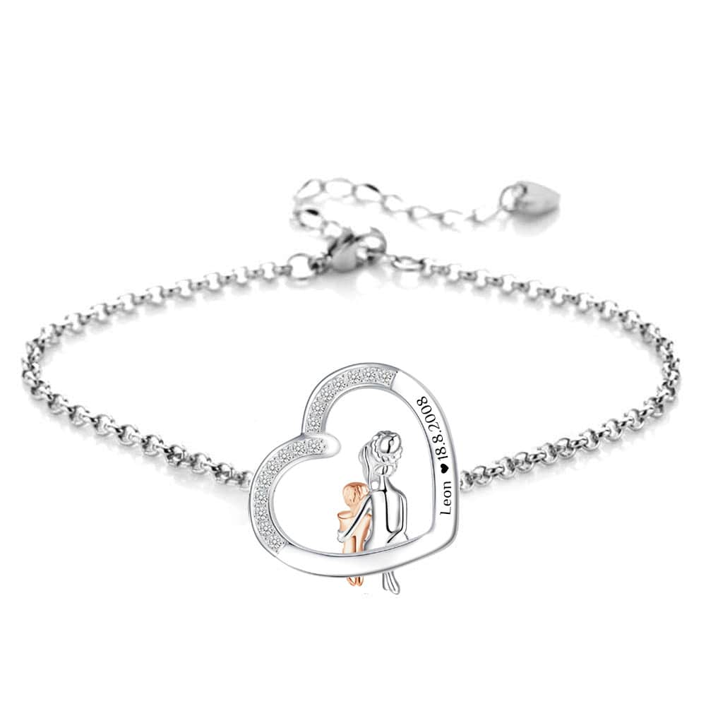 Herz-Armband mit Gravur "Mama & Sohn" | Personalisiertes Geschenk | Mama | Sohn