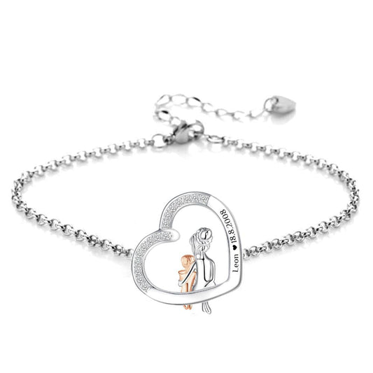 Herz-Armband mit Gravur "Mama & Sohn" | Personalisiertes Geschenk | Mama | Sohn