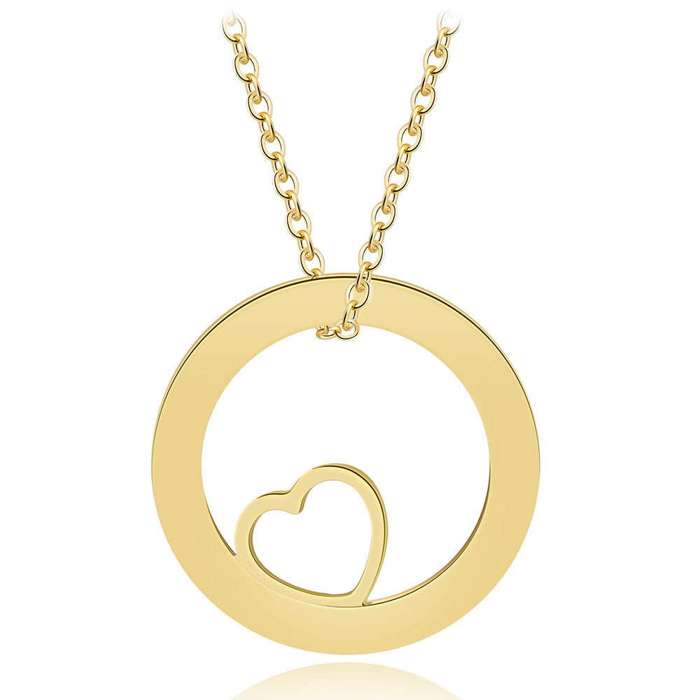 Gravur-Halskette mit einem Herzchen im Kreis